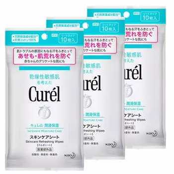 Салфетки Curel для ухода за кожей 10 листов x 3 шт. для младенцев [Оптовая закупка] (тоже может)