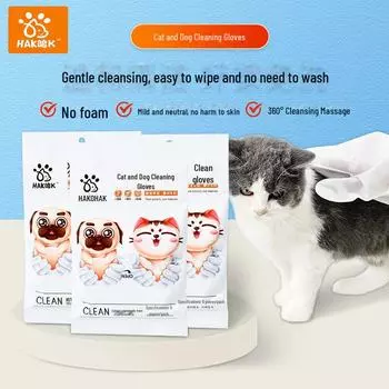 Салфетки для домашних животных Ha K: Дезодорирующее чистящее средство без купания для кошек и собак 6pcs