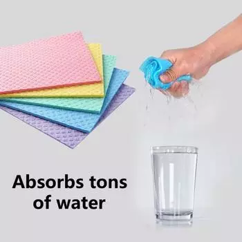 Салфетки для мытья посуды Практичные экологически чистые толстые тряпки для мытья посуды Жиропоглощающие тряпки для мытья посуды Тряпки для мытья посуды для отеля белый