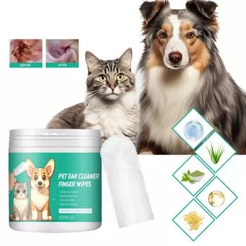 Салфетки для пальцев по уходу за домашними животными, салфетки для чистки зубов домашних животных для кошек и собак, салфетки для зубов собак, освежают дыхание, уменьшают налет и зубной камень, 50 шт., 10 мл One Size