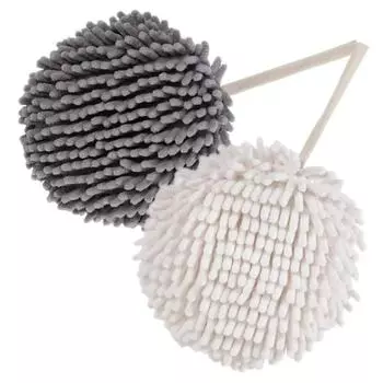 Салфетки для рук с ручным гандболом, шенилловые, быстросохнущие, мягкие, впитывающие, полотенца из микрофибры, кухонные, для ванной, полотенца для рук, петли для мячей серый