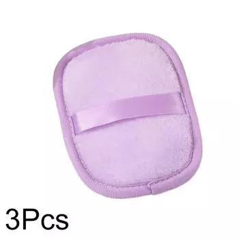 Салфетки для снятия макияжа для ухода за кожей лица Микрофибра Многоразовые полотенца для лица Ультрамягкое очищение лица Очищающее полотенце Макияж 3pc светло-фиолетовый