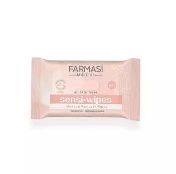 Салфетки для снятия макияжа Farmasi Sensi Wipes - 20 шт. - Для всех типов кожи - Без спирта - Без добавления парабенов - pH 6.0