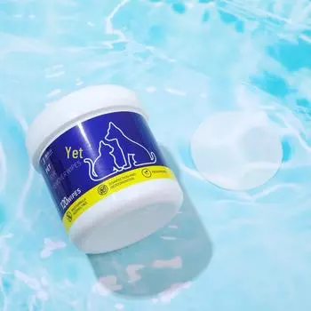 Салфетки для удаления пятен от слез домашних животных у собак и кошек — идеально подходят для бишон-фризе, померанских шпицев, тедди. 120 tablets/can