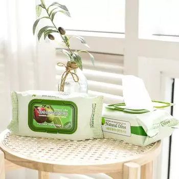 Салфетки для умывания Organic Drama Magic Natural Olive, 120 листов, 1 шт.