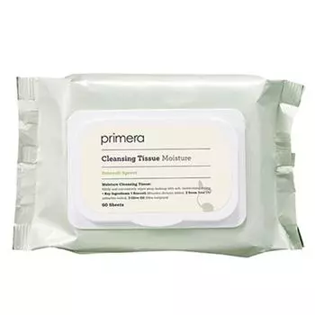 Салфетки для умывания Primera Moisture, 60 листов, 1 шт. 1 PCS