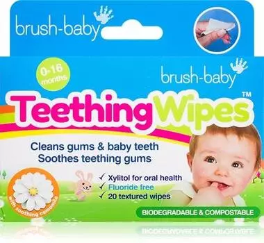 Салфетки для зубов Brush Baby Applemint TU прозрачный