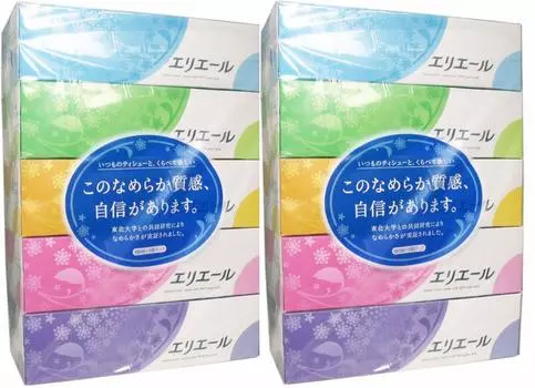 Салфетки Elleair 180 пар 5 упаковок [Набор 2]