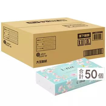 Салфетки Elleair Soft Pack 150 пар x 50 упаковок в [половина коробки] белый