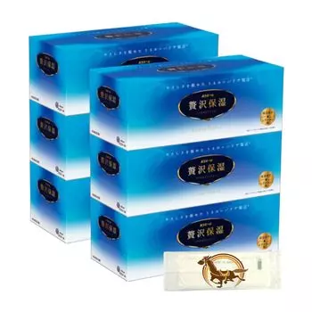 Салфетки Elleair Tissue Box Tissue Luxury Moisturizing Pulp 200 пар x 3 коробки Набор из 2 штук Оригинальный логотип Kunutonn включен в бонус 100% +