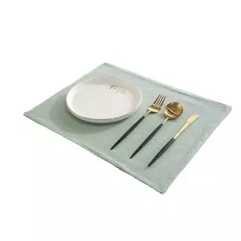 Салфетки из хлопка однотонного цвета, нескользящая теплоизоляционная салфетка, коврик для кофе, чая, обеденного стола, подставка ручной работы, моющаяся салфетка 30X45CM Placemat&Single-layer бежевый