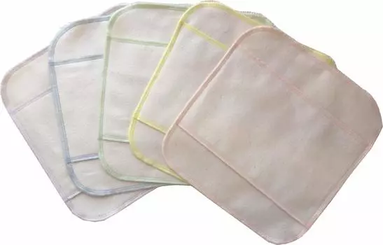 Салфетки из нежной хлопковой ткани, простые, пастельные цвета, набор из 5 шт.