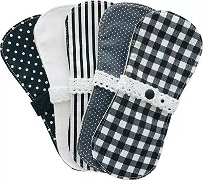 Салфетки из сладкой хлопковой ткани для вагинальных выделений Minina Liners 5 шт. Сделано в Японии (Маленький Монотон)