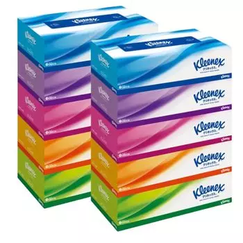 Салфетки Kleenex количество x 5 упаковок x 2 Оптовая покупка KLEENEX коробочные бумажные салфетки с бесплатной салфеткой (180 комплектов) белый
