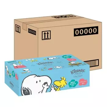 Салфетки Kleenex Lotion 360 листов Snoopy x 10 коробок [Распродажа в коробках] (180 пар) белый