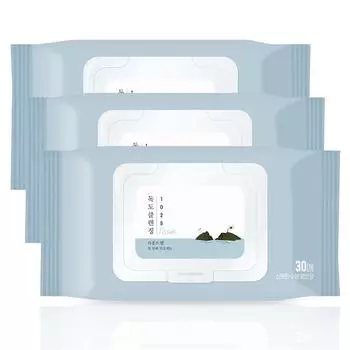 Салфетки очищающие Round Wrap 1025 Dokdo, 30 листов, 3 шт.