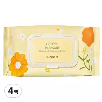 Салфетки очищающие с экстрактом ромашки The Saem Garden Pleasure, 100 листов, 4 шт.