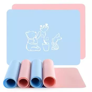 Салфетки под тарелки для детей, силиконовые салфетки для младенцев, водонепроницаемые термостойкие нескользящие коврики для кухонного стола, портативные, легко моются 30x40cm