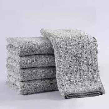 Салфетки с защелкивающимися краями из бамбукового угля, утолщенные впитывающие антипригарные полотенца для посуды, тонковолокнистые кухонные полотенца для уборки, полотенца для мытья посуды