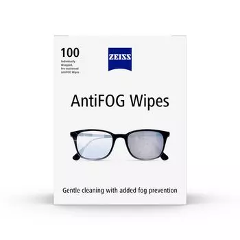 Салфетки ZEISS AntiFOG Wipes 100 шт. x Оригинальный продукт ZEISS Anti-fog (15см 13см) (100)