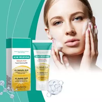Салициловое очищающее средство против угревой сыпи, увлажняющее, контролирующее жирность, очищающее, успокаивающее, не стягивающее кожу средство для умывания лица One Size