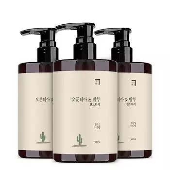 Salim White Paper Opuntia & Bamboo Hand Wash Woody, 3 упаковки, 300 мл