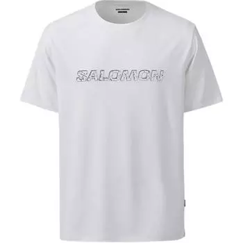 Salomon Amphi Terrazzo Ss Tee Outdoor Series Round Neck Comfortable Casual Short Sleeve T-Shirt Men Tops White C26993 L