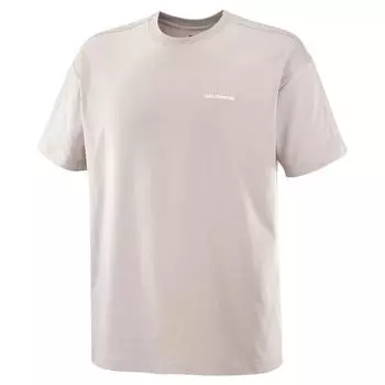 Salomon Casual Breathable Comfortable Soft Short Sleeve T-Shirt Men Tops Ethereal-Brown C25276 S
