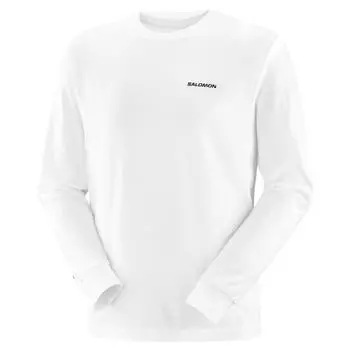 Salomon Comfortable Breathable Crew Neck Pullover Long Sleeve T-Shirt Men Tops White LC2525800 XS