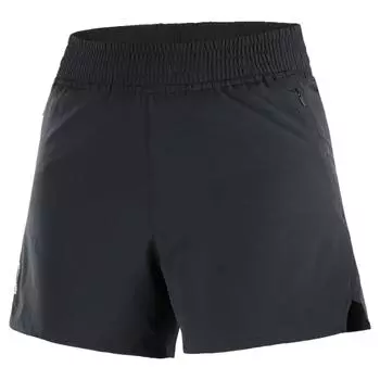 Salomon Comfortable Breathable Lightweight Quick-Dry Three-Quarter Sports Shorts Women shorts Deep-Black C24513 L