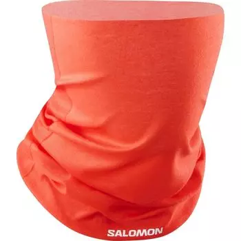 Salomon CROSS NECK HEAD TUBE Neck Cherry Free Size & Gaiter, Unisex, Tomato, LC2337400,