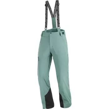 SALOMON Цветовой блок Молния Длинные лыжные брюки Мужские брюки Зеленые LC2333300 L