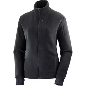 Salomon Essential Micro Outdoor Sports Zip Neck Jacket Women jackets Black LC2115100 M