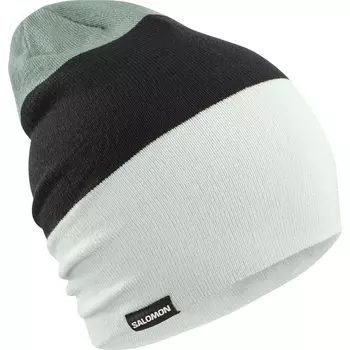 Salomon FLATSPIN REVERSIBLE a knit hat for skiing and Free Misty BEANIE, snowboarding, Unisex, LC2302600, Size, Blue/Deep Black/Arctic
