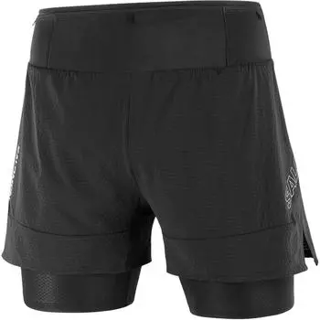 Salomon High Waist Elastic Letter Slim Fit Casual Shorts Men shorts Black LC2048200 S