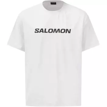 SALOMON Логотип Футболка с круглым вырезом Свободная Мужские Топы Белый C28059 L