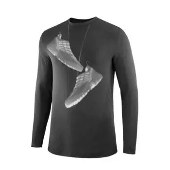 SALOMON Мягкая Удобная Простая Футболка с Длинным Рукавом Унисекс Топы Черный C25513 S