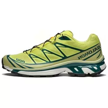 Кроссовки Salomon XT-6 Sunny Lime Unisex, желтые, Southern-Moss Atlantic-Deep L47445200 42