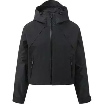 SALOMON Однотонная толстовка реглан с длинным рукавом и капюшоном, короткая куртка для женщин, черная C28177 S