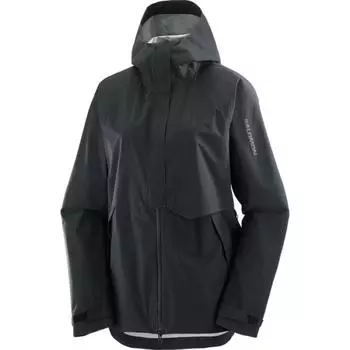 Salomon Outerpath Pro 2.5L Windproof Waterproof Breathable Ski Jacket Women Jackets Deep-Black LC2206800 M