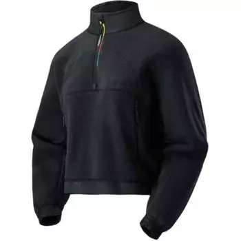 SALOMON Race Flag Chroma Crop Half-Zip Повседневная толстовка с длинным рукавом Женские топы Deep-Black C25413 XS