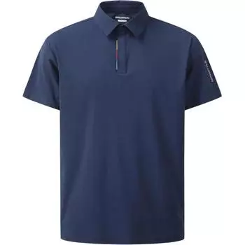 Salomon Sailing Logo Loose Fit Polo Shirt Men Tops Dark-Blue C28079 M