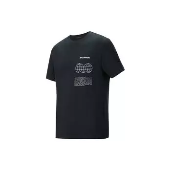 Salomon Sal Globe Graphic Short Sleeve T-Shirt Unisex Tops Deep-Black LC2249000 S