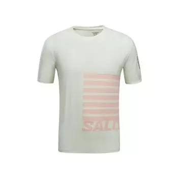 Salomon Sense Aero SS Quick-Dry Breathable Round Neck T-Shirt Men Tops Light-Ice-Green Neon-Red C26946 M