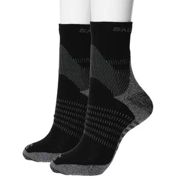 Salomon Set of X ULTRA ACCESS QUARTER S Socks, 2, 2-PAC, ANTHRACITE/BLACK