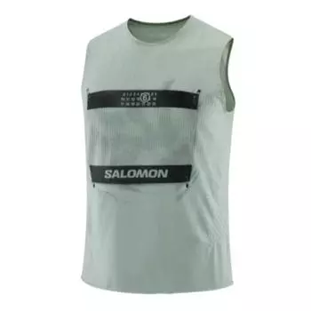 Salomon Soft Comfortable Simple Vest Unisex Tops Green C26495 M