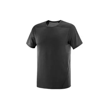 Salomon Solid Color Crew Neck Pullover Short Sleeve T-Shirt Men Tops Black C21169 M