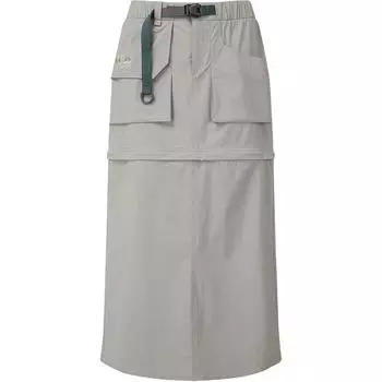 Salomon Solid High-Waisted Detachable Loose Midi Casual Skirt Women skirts Gray C28189 L