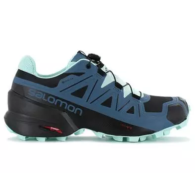 Salomon Speedcross 5 GTX W - GORE-TEX - Женские кроссовки для трейлраннинга Hiking Shoes Black-Blue 416127 ORIGINAL