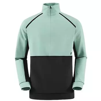 Salomon SS25 Cifer HZ Top Unisex Simple Comfortable Fashion Versatile Solid Color Sweatshirt Unisex tops Ocean-Blue Deep-Black C26906 M